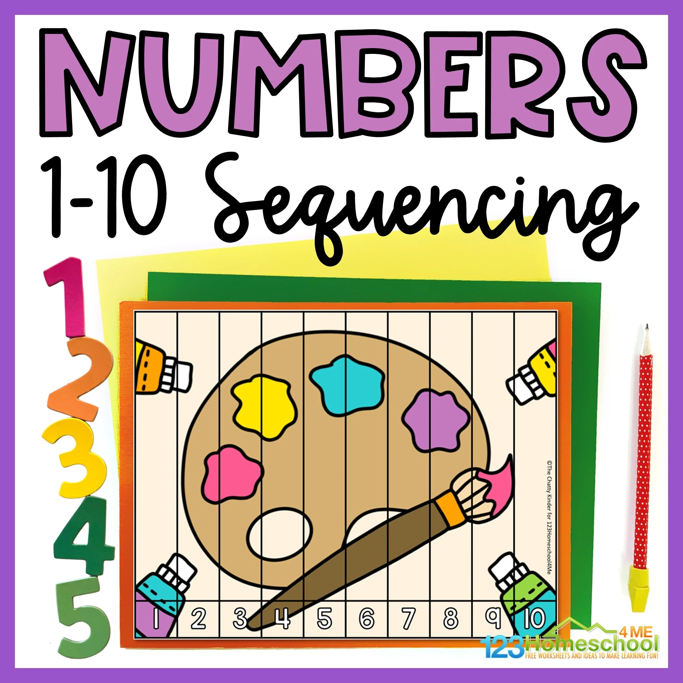 FREE Back To School Sequencing Numbers 1 10 Printable Puzzles