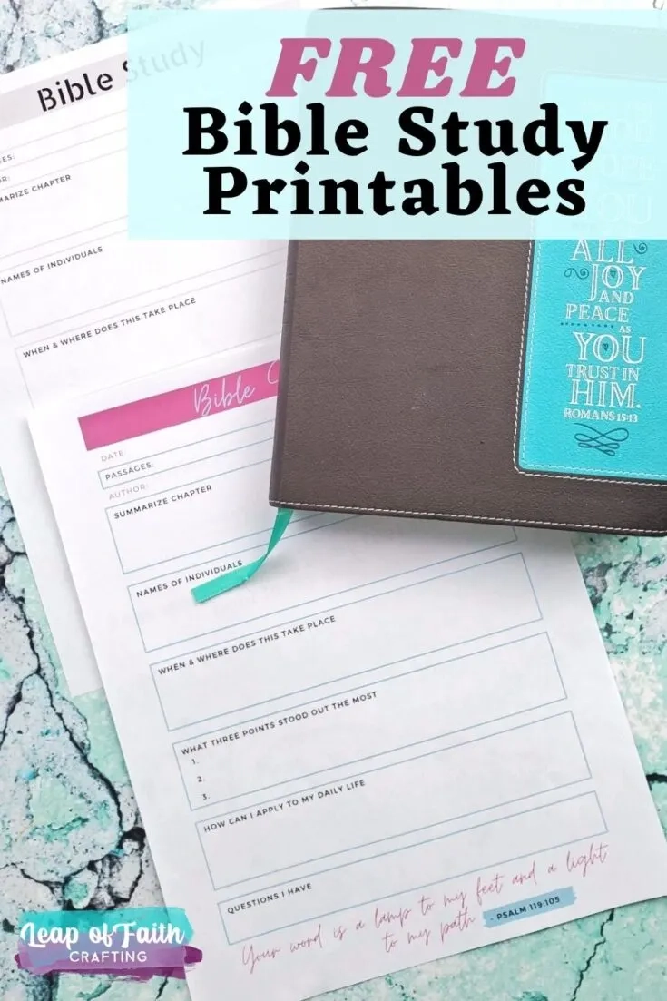 FREE Bible Study Printables For Any Part Of The Bible Leap Of 