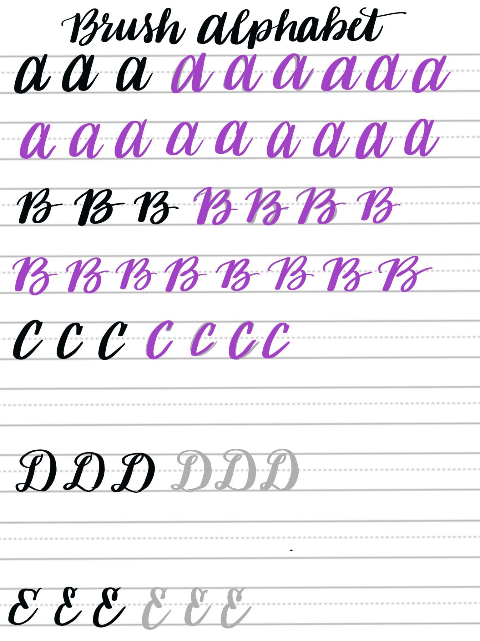 Free Printable Hand Lettering Alphabet