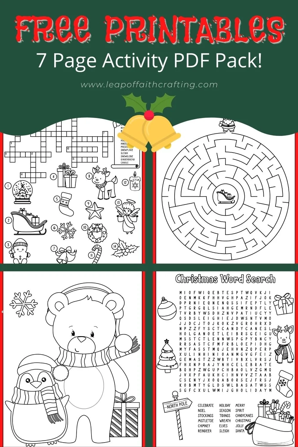FREE Christmas Worksheets Coloring Sheets Word Search amp More 