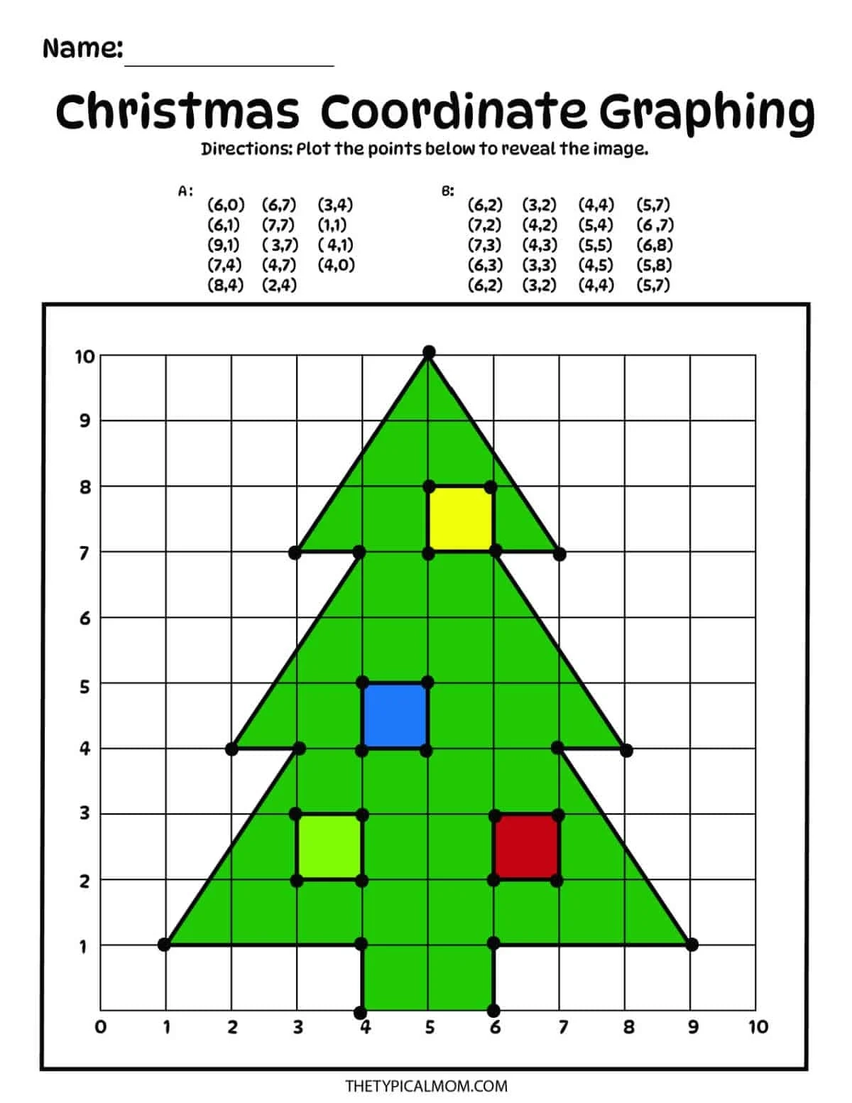 Free Coordinate Graphing Mystery Picture Worksheets PDF
