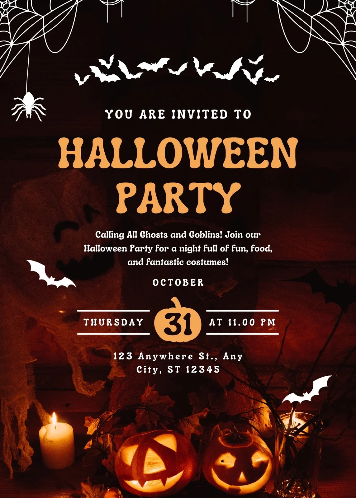 Halloween Invitations Free Printable Template
