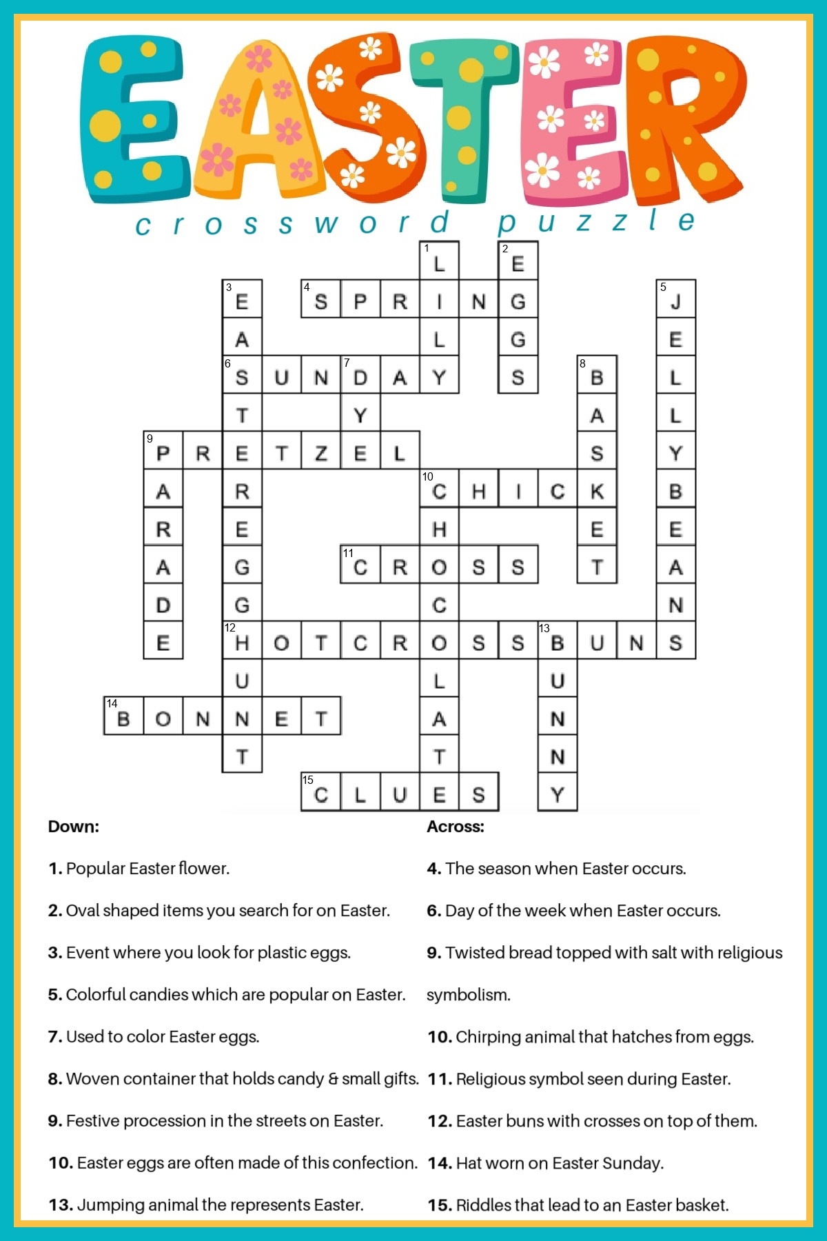 Crossword Puzzles And Answers Printable