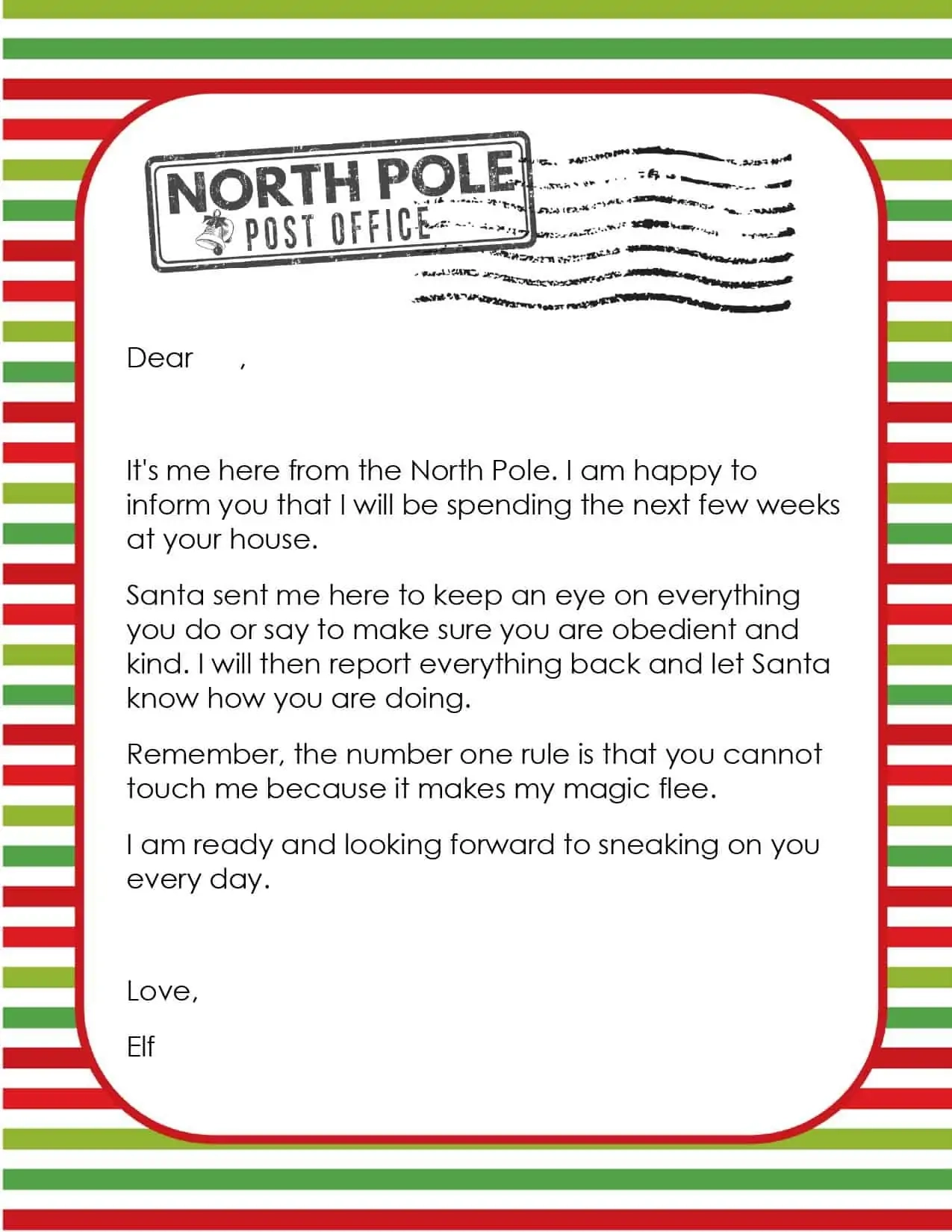 FREE Editable Elf On The Shelf Letter Template amp Elf Notes