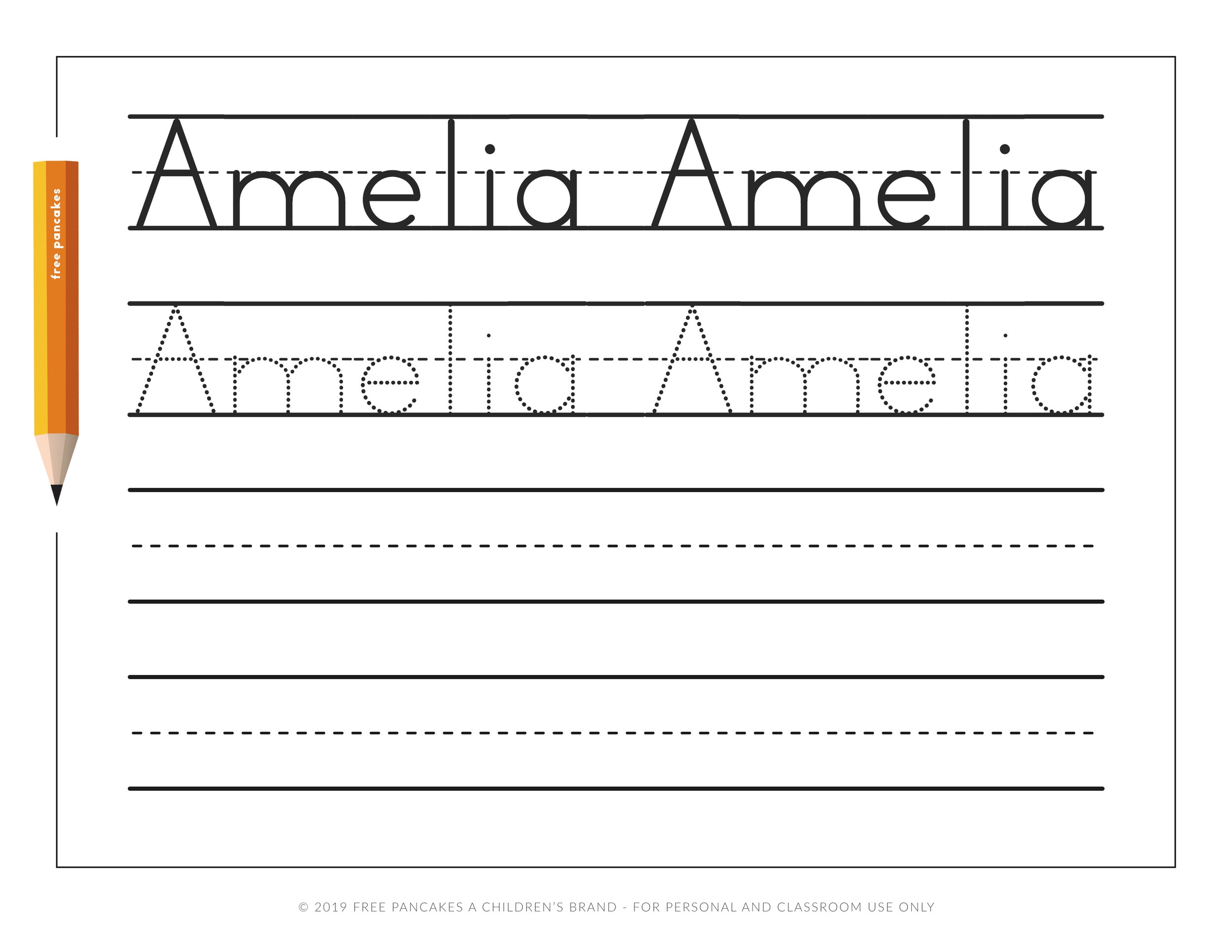 Tracing Name Printable Worksheet