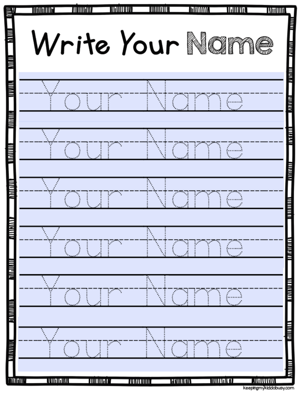 Free Editable Name Tracing Printable Worksheets For Name Practice 