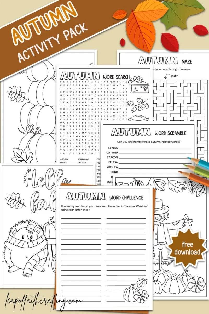 Free Autumn Printable Worksheets