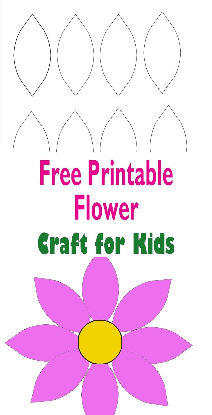 Free Flower Template Printable With Petals To Make