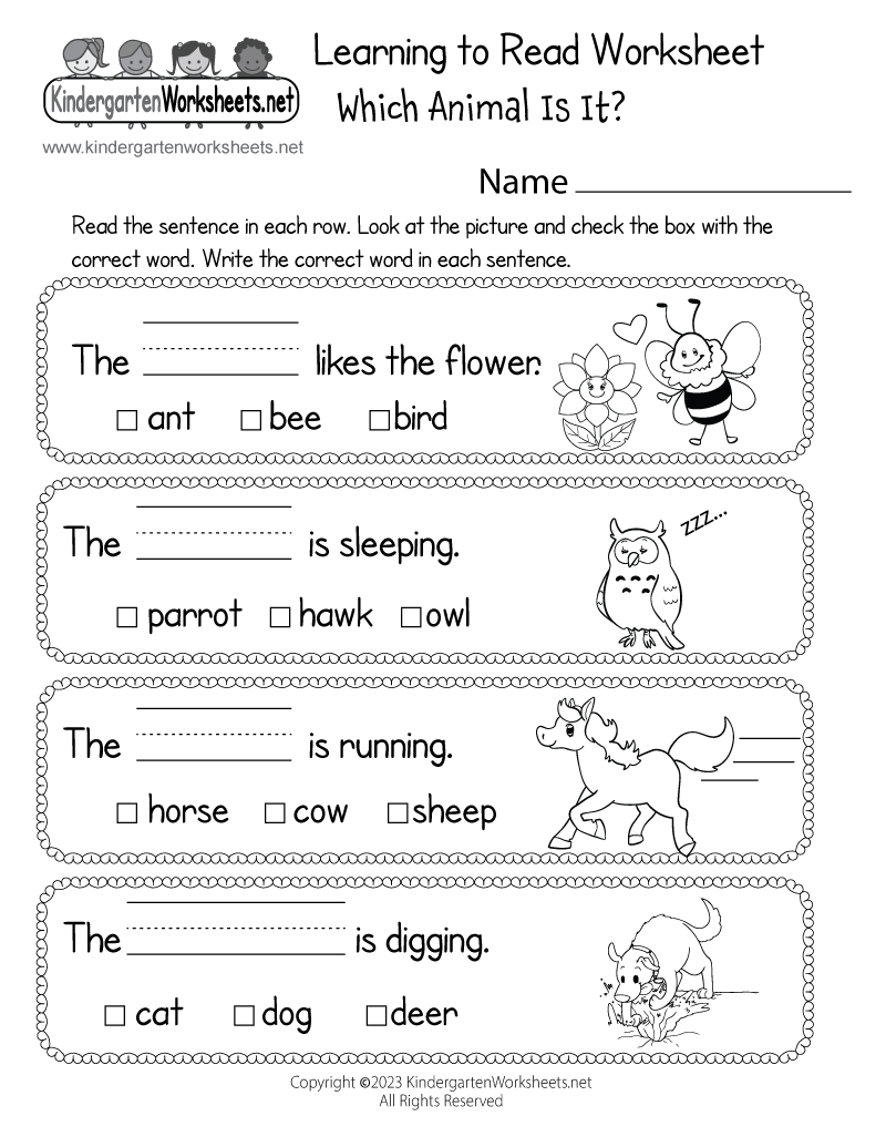 Free Free Preschool Reading Worksheet Download Free Free 