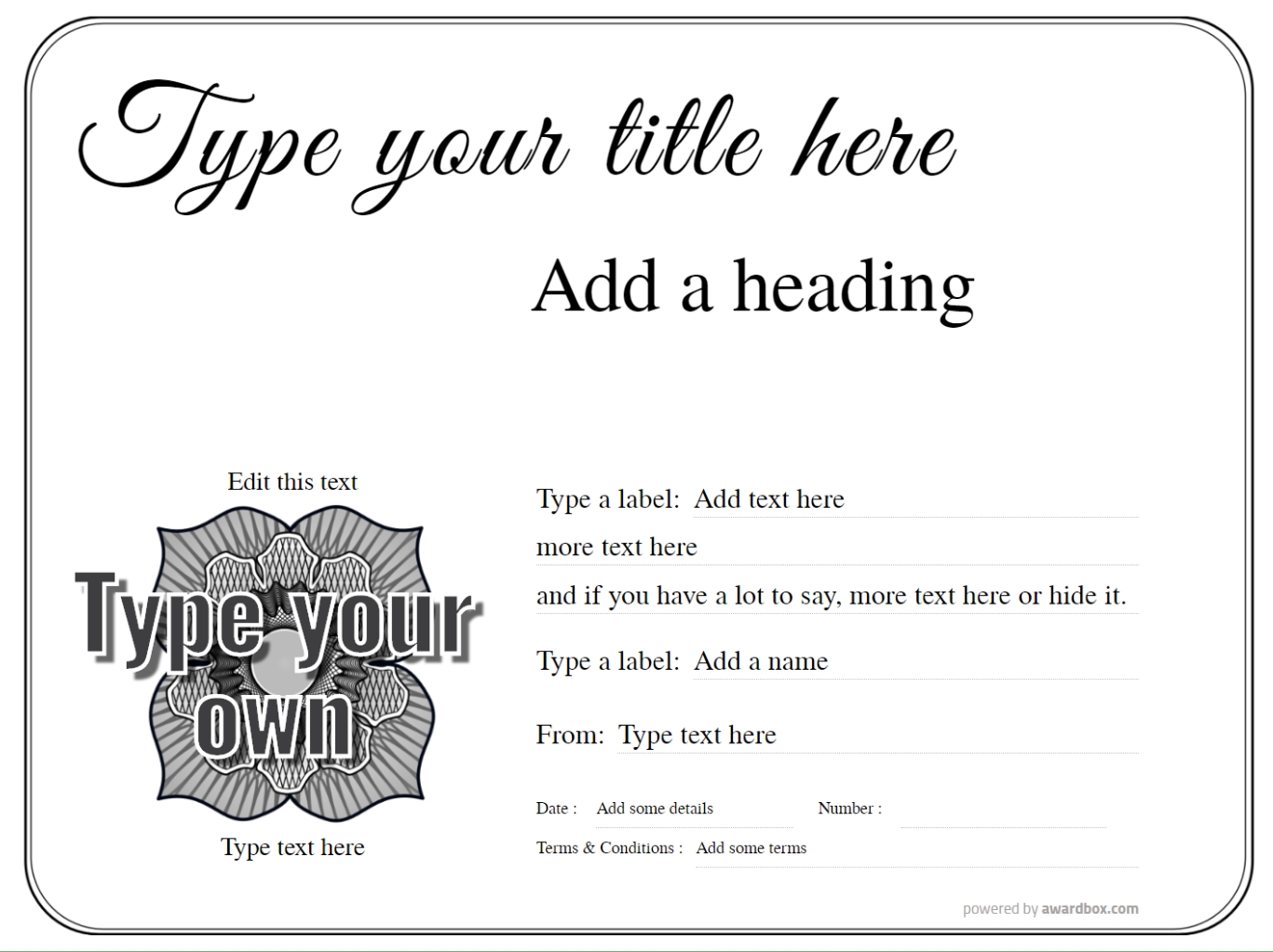 Free Printable Voucher Template