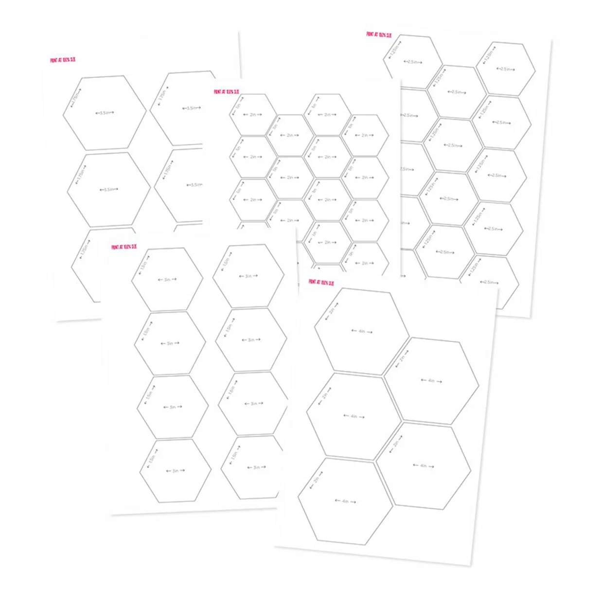 Free Hexagon Patchwork Templates Gathered