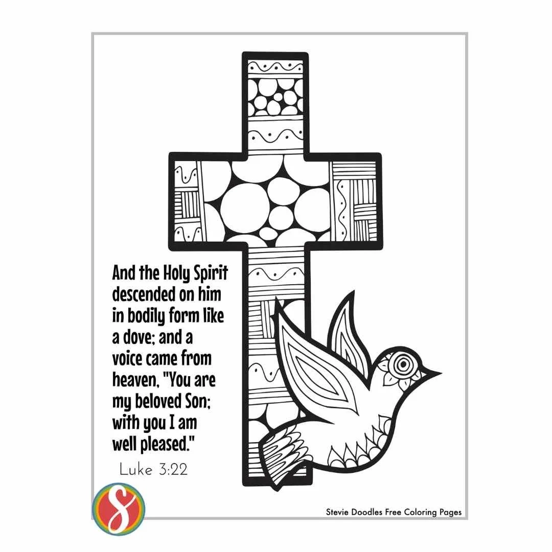 Free Holy Spirit Coloring Pages Stevie Doodles