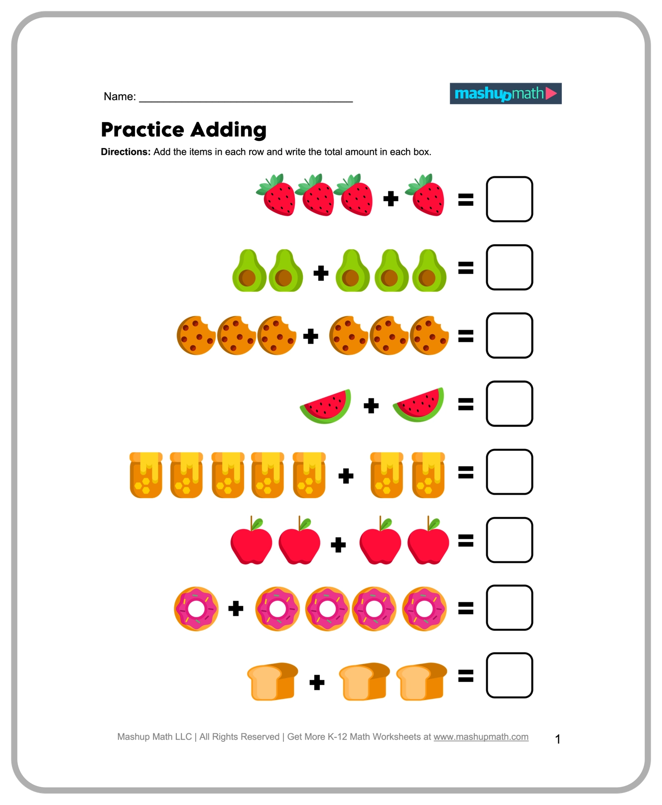 Free Printable Math Kindergarten Worksheets