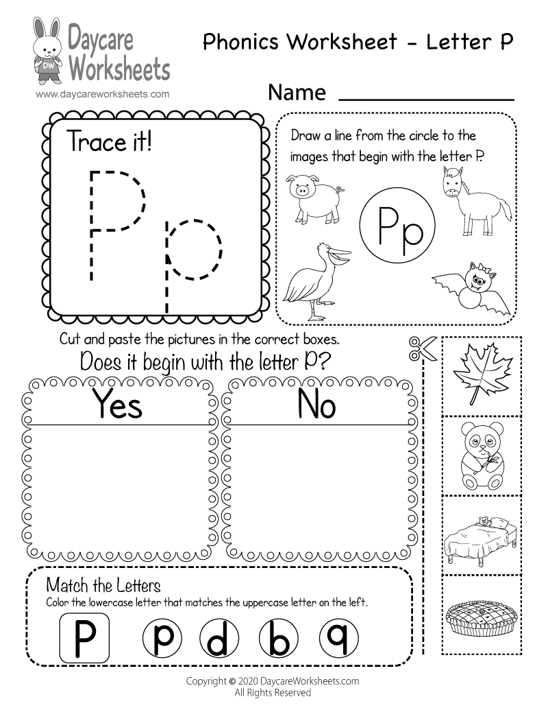 Free Printable Preschool Worksheets Letter P