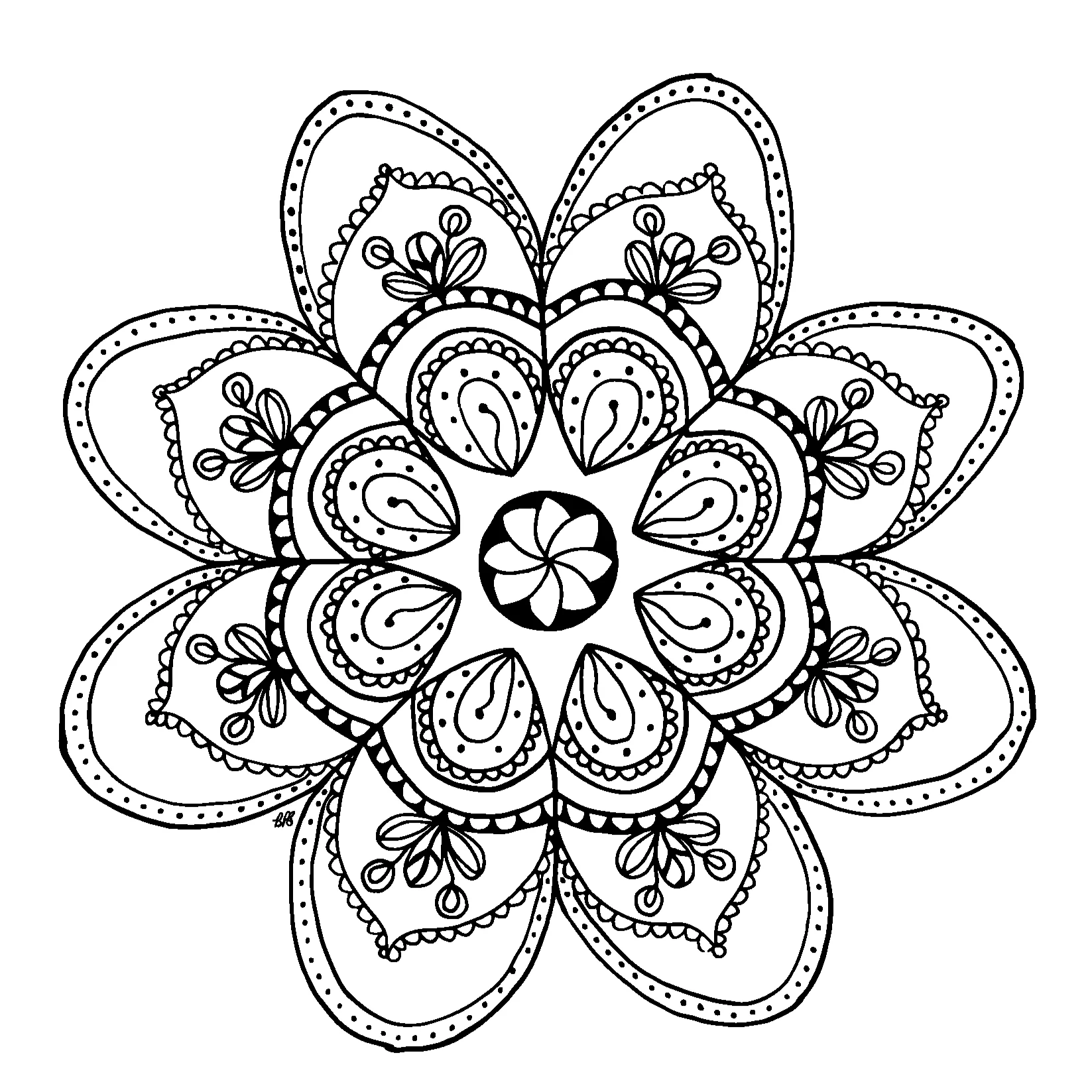Free Mandala Bloom Downloadable Coloring Page Nourish Designs