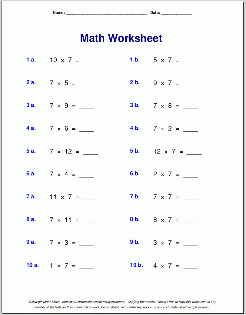 Math Worksheets For 8th Graders Printable