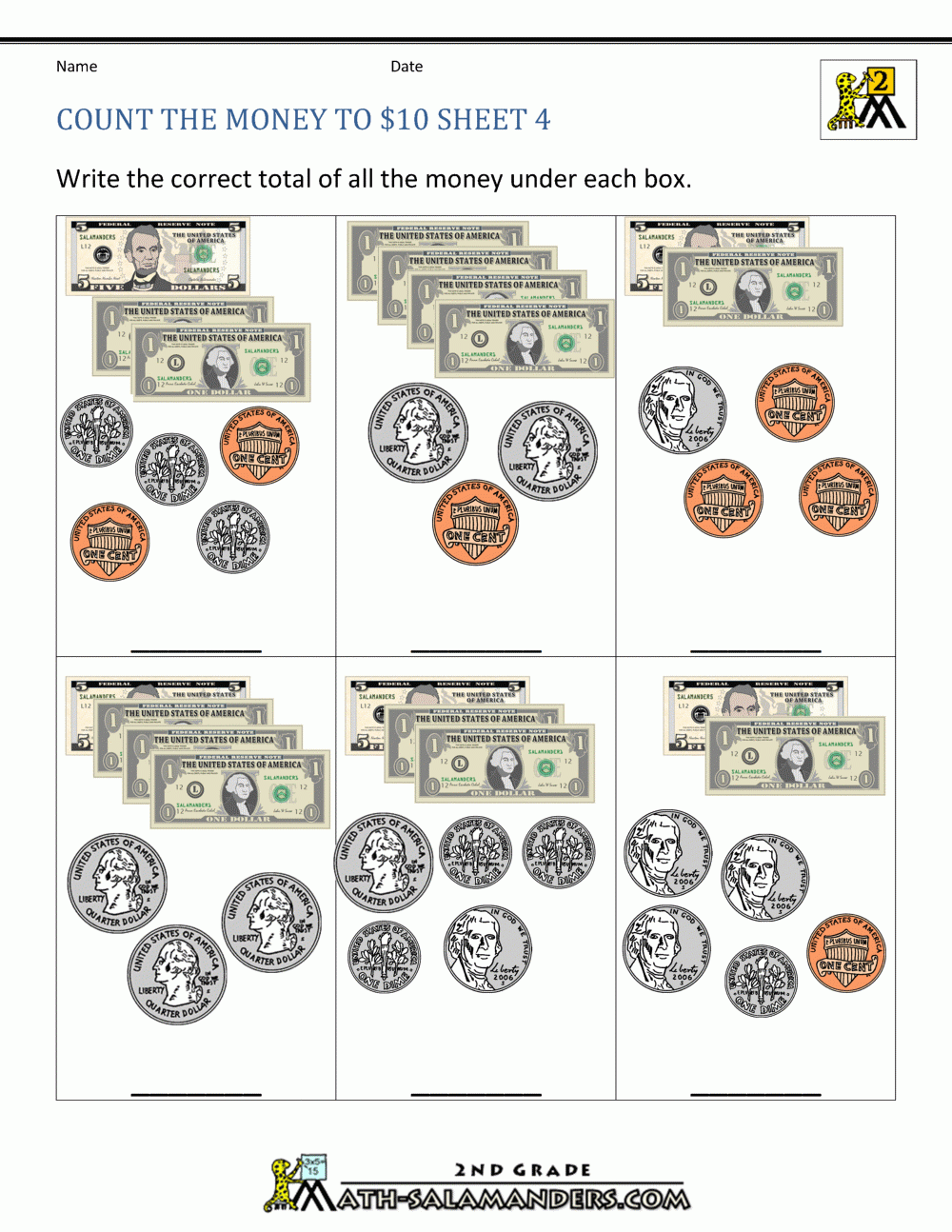 Free Money Counting Worksheets Teach Kids Financial Literacy