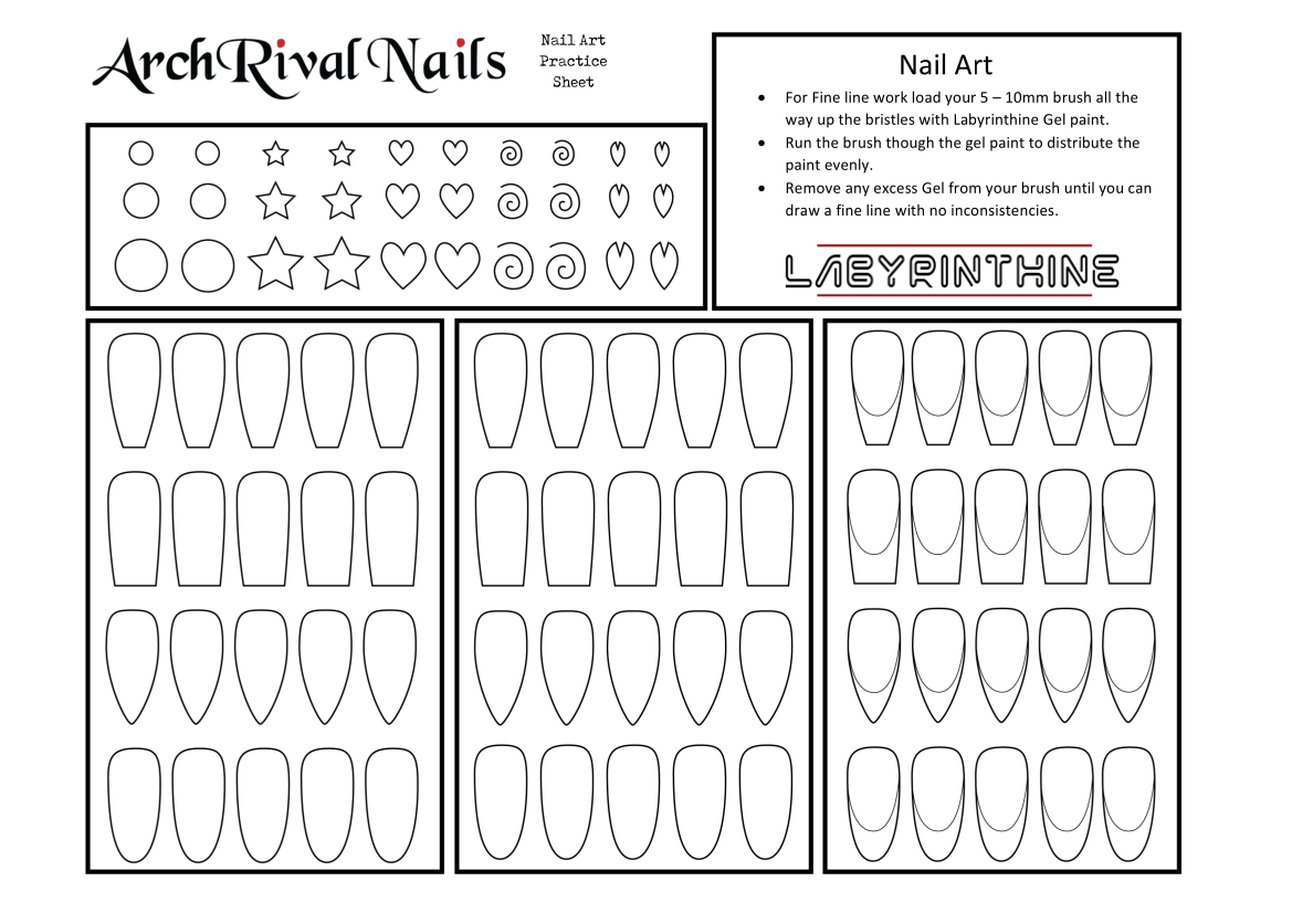 Nail Art Templates Printable