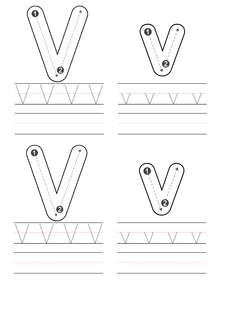 Free Preschool Letter V Worksheets Printable PDF