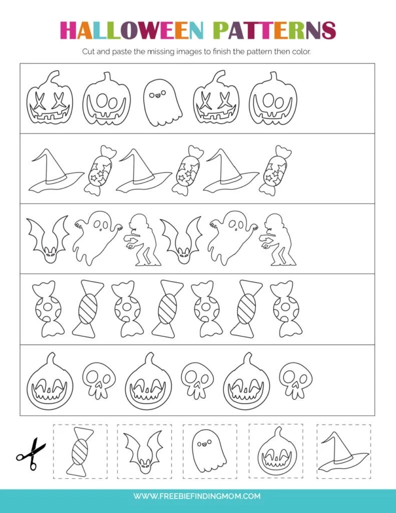 Printable Halloween Math Worksheets