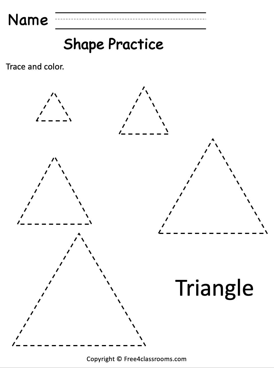 Free Printable Worksheets On Triangles