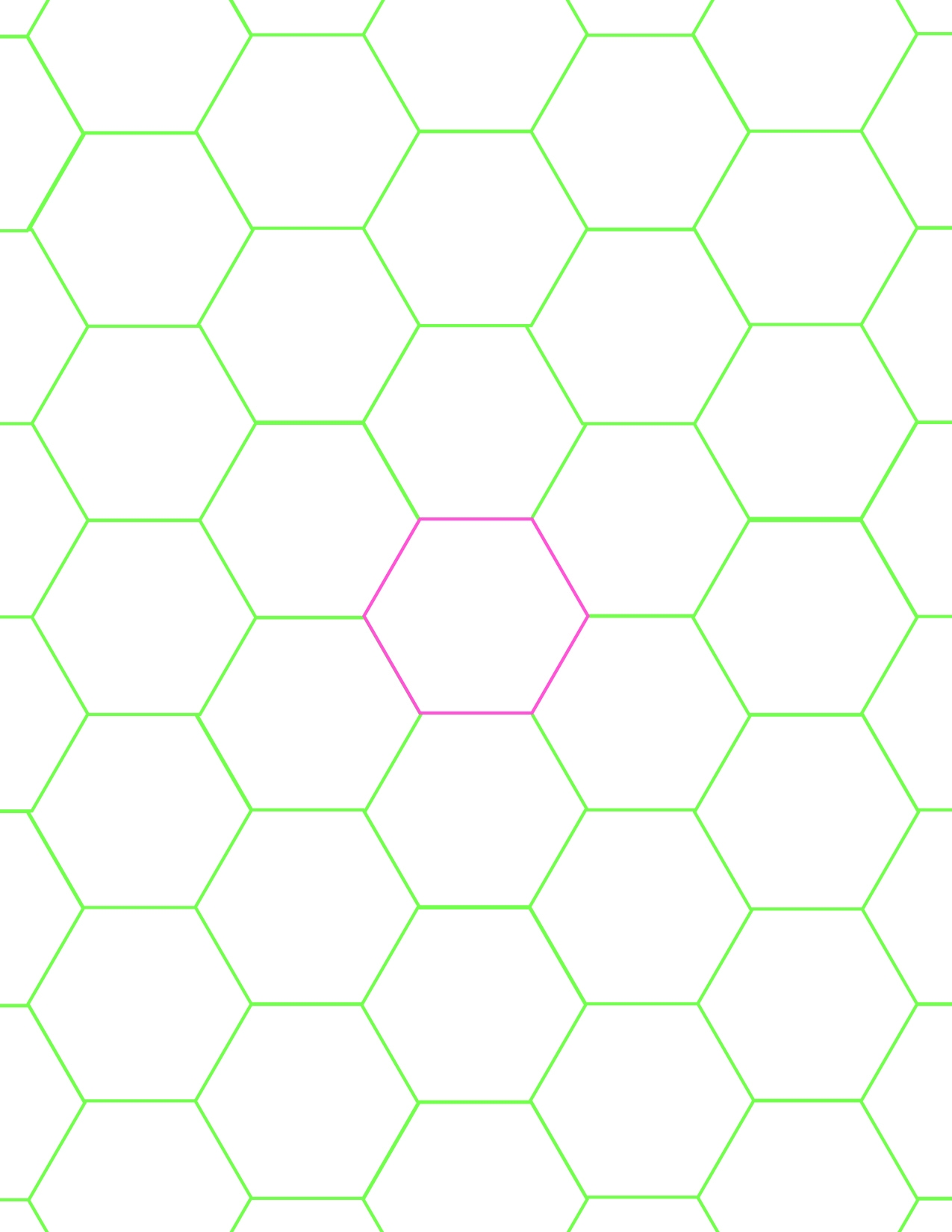 Free Printable 1 inch Hexagon Templates Grid Layout amp Graph Paper 