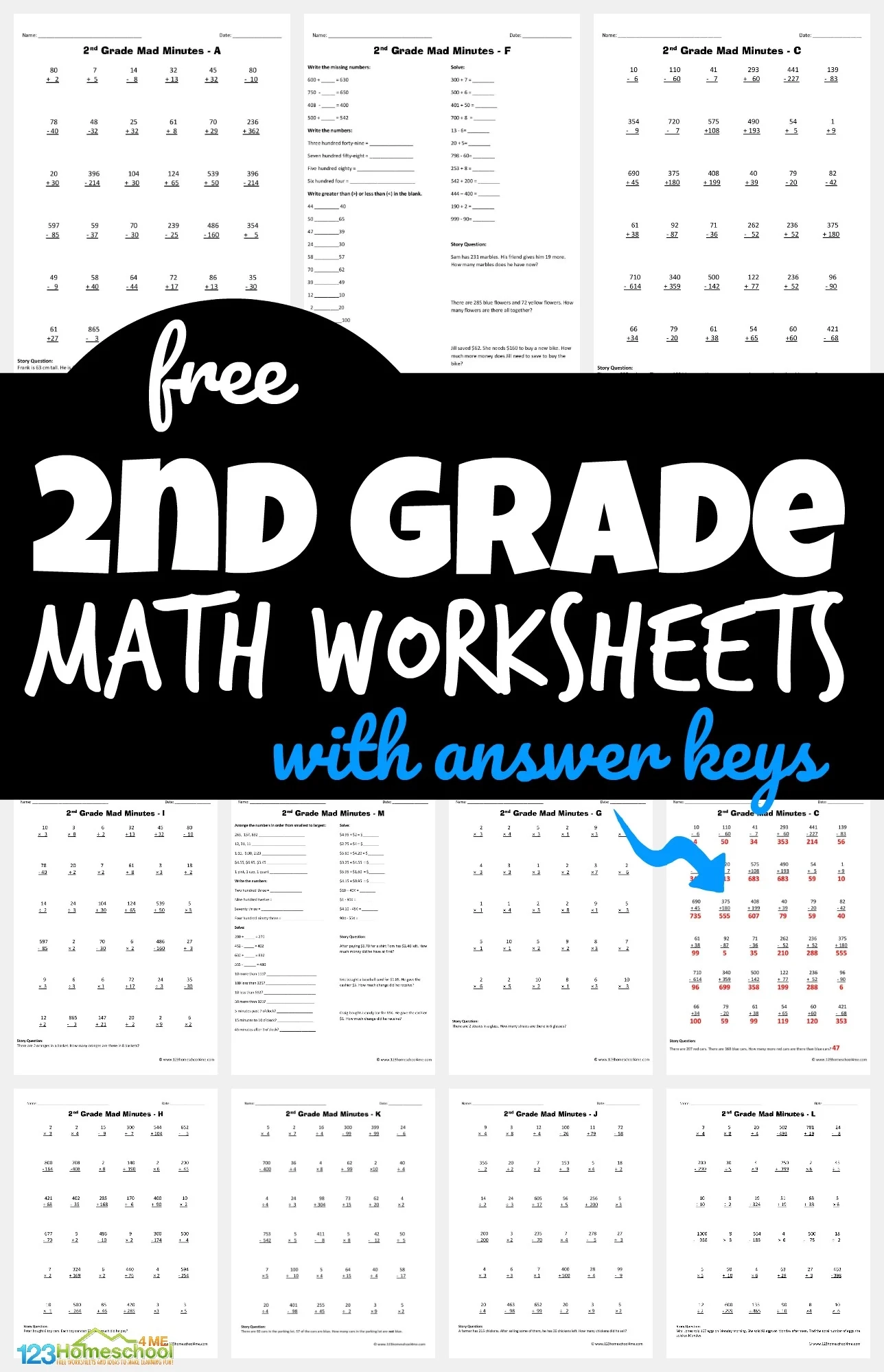 Free Worksheet Printables Maths Grade 2