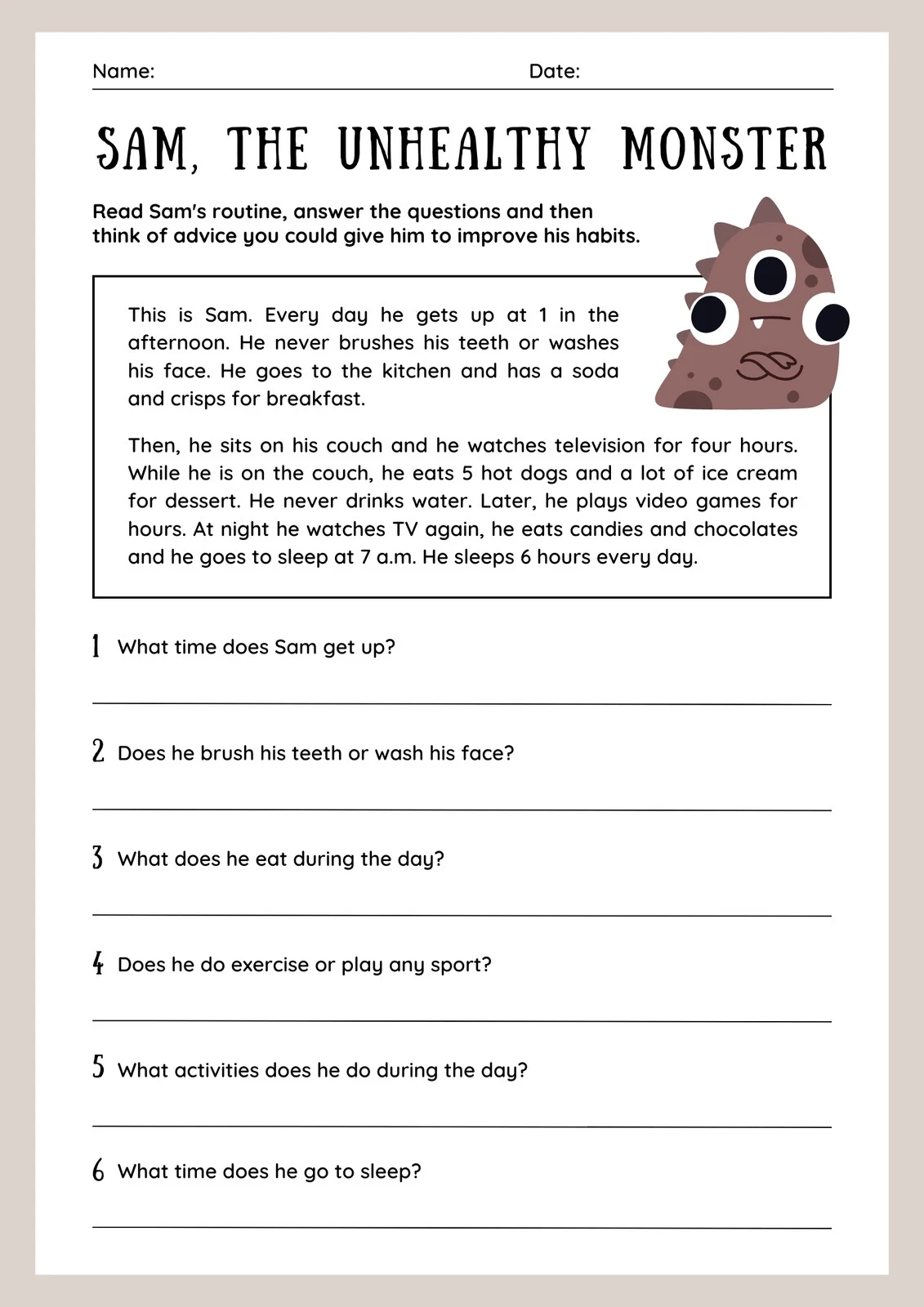Free Printable 2nd Grade Reading Worksheet Templates Canva