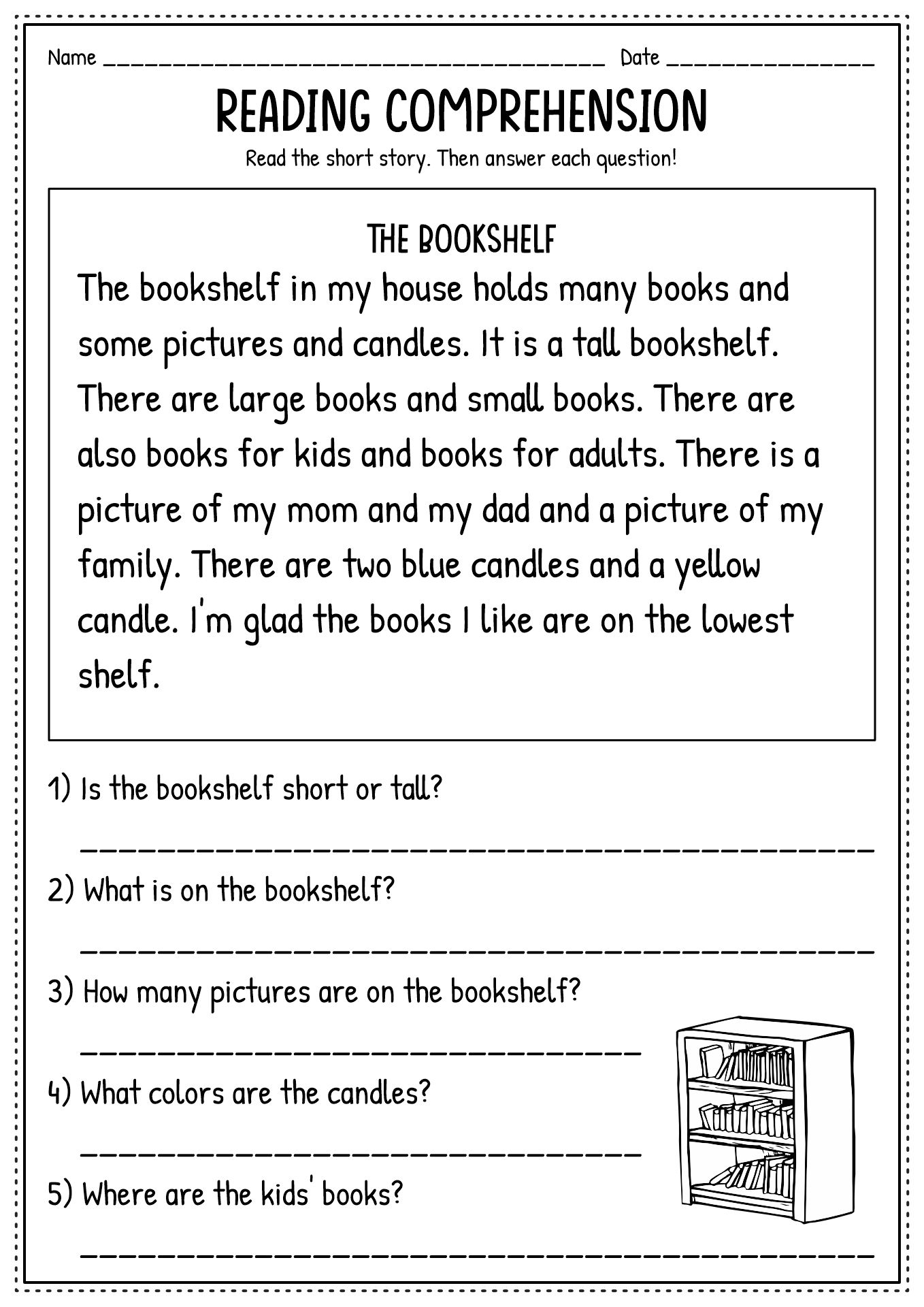 Printable Reading Worksheets For 2nd Grade