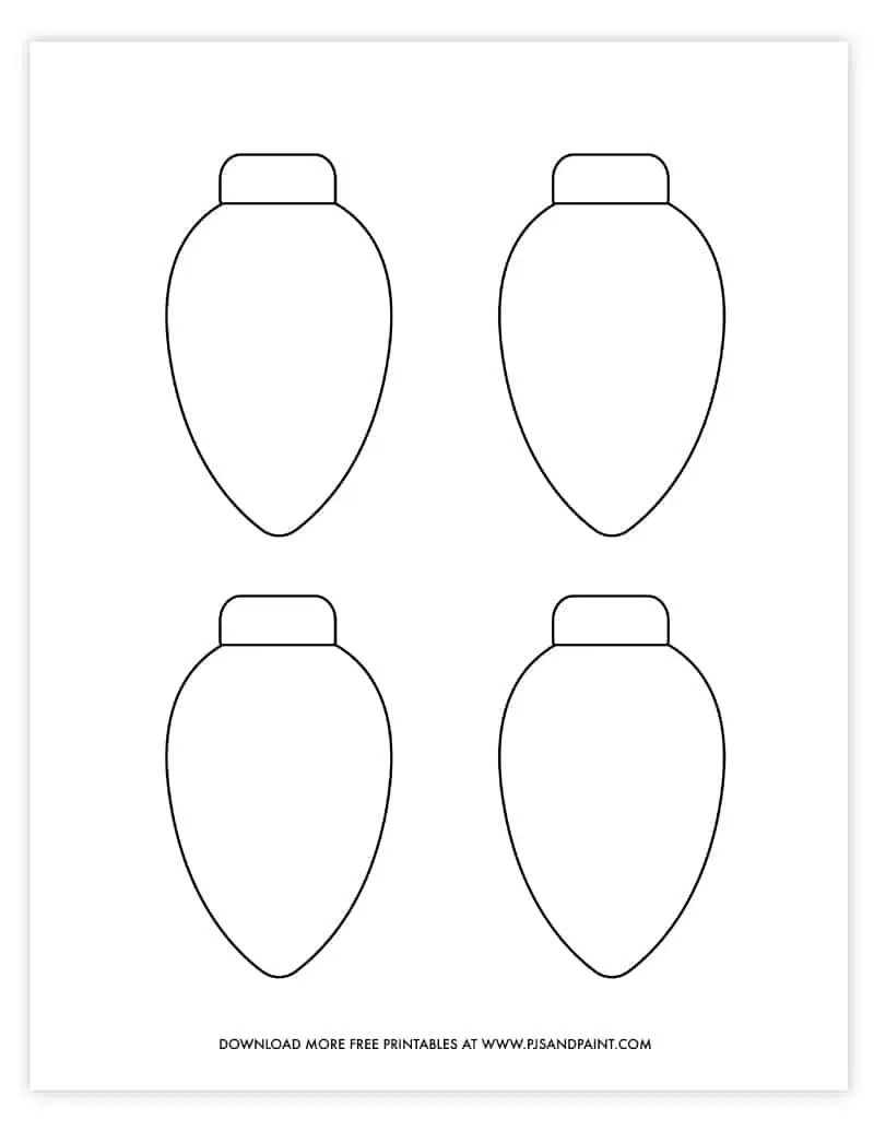 Free Printable Christmas Light Template DIY Christmas Decoration 
