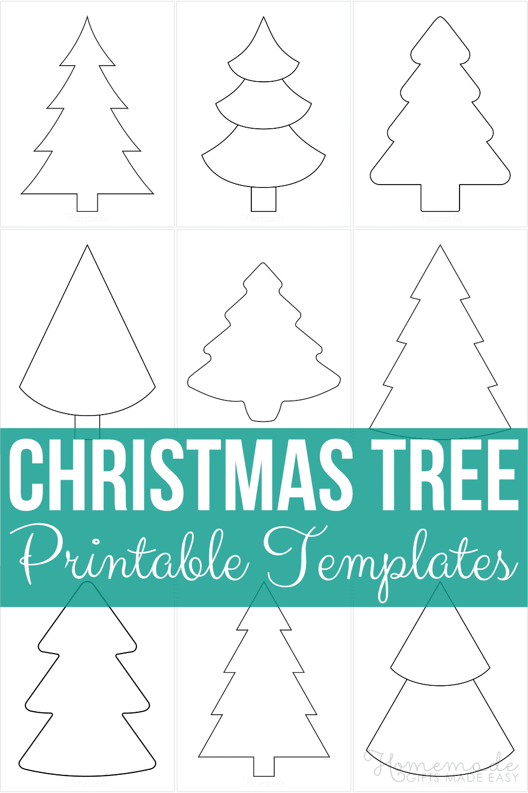 Full Page Printable Christmas Tree Template