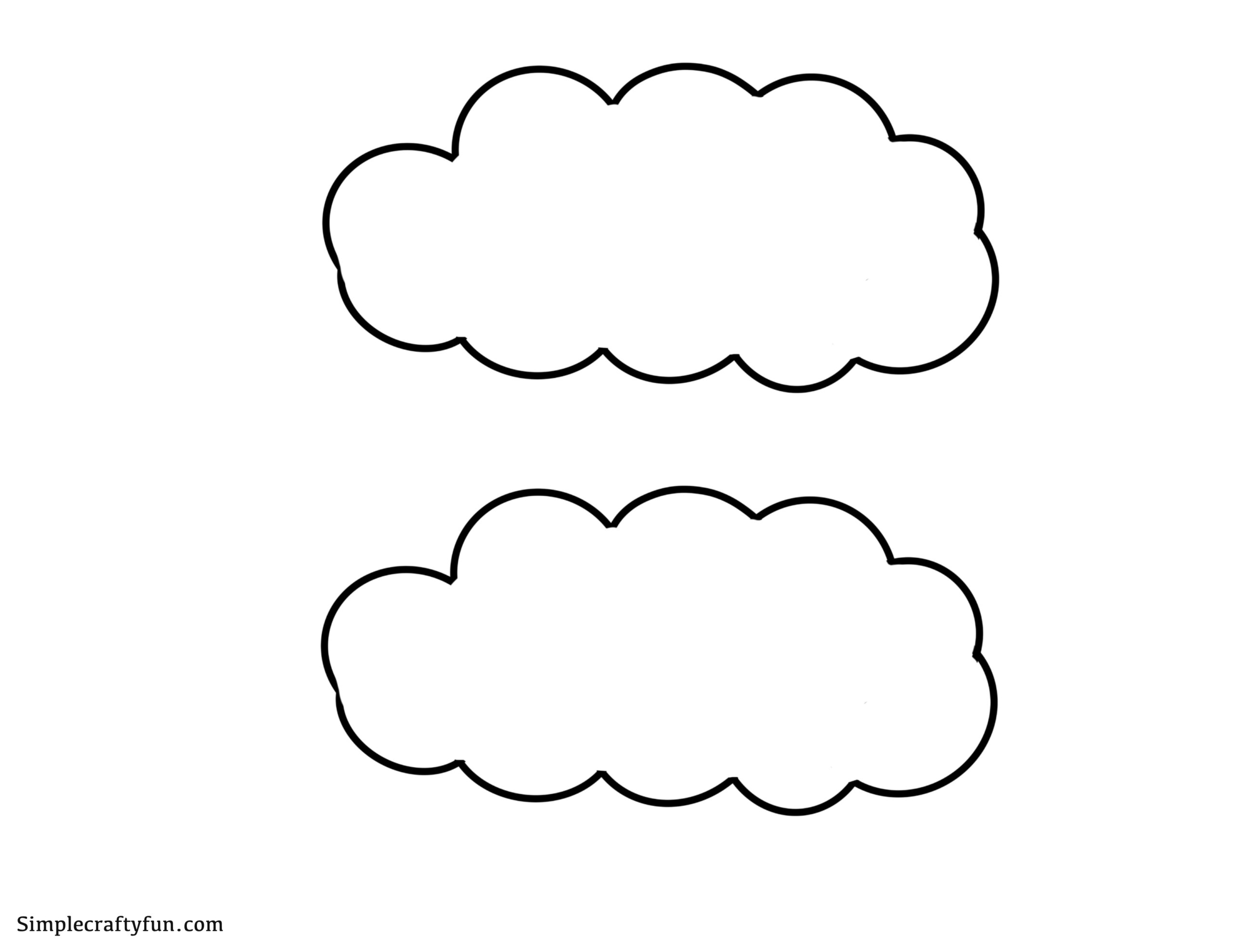 Cloud Template Printable Free