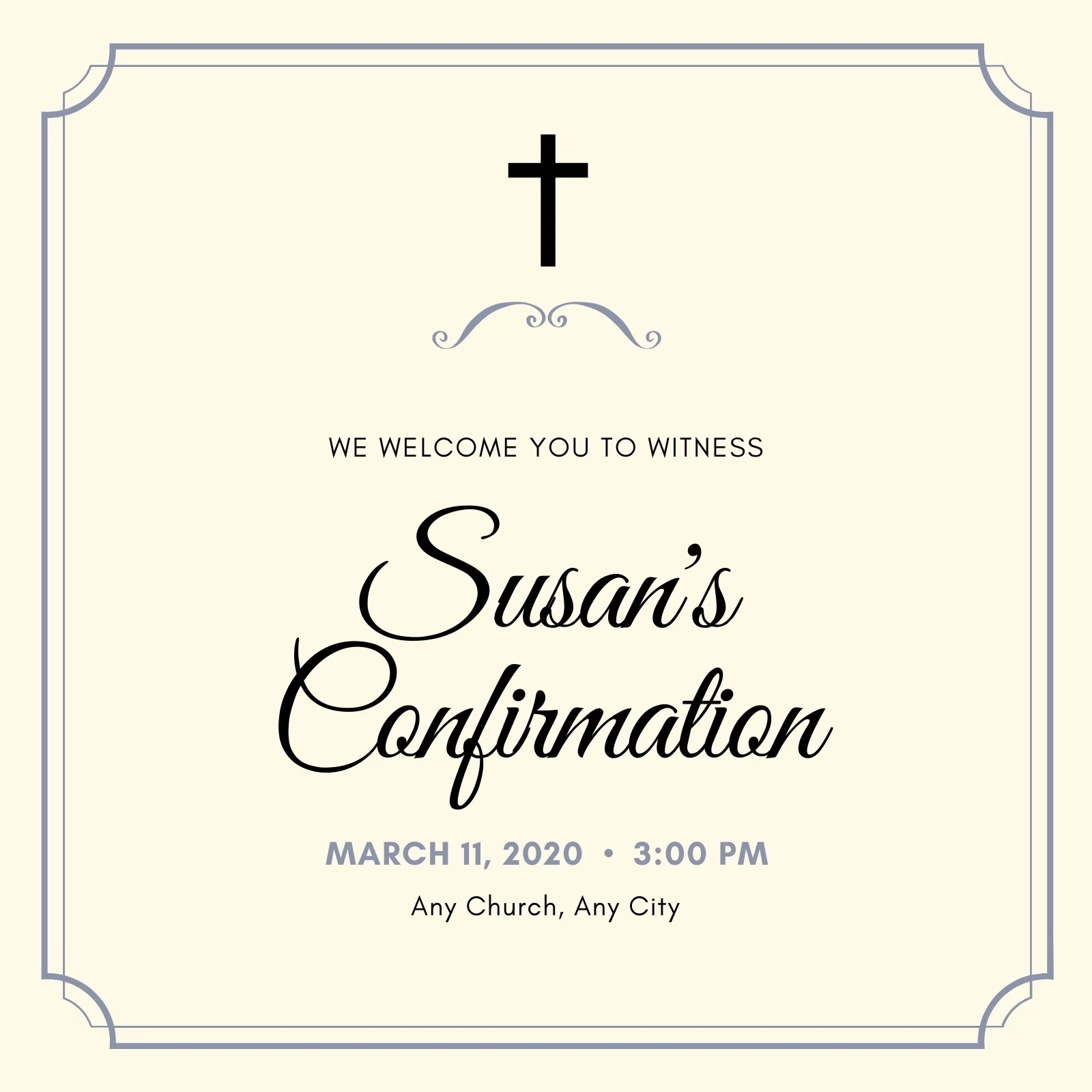Free Printable Confirmation Invitation