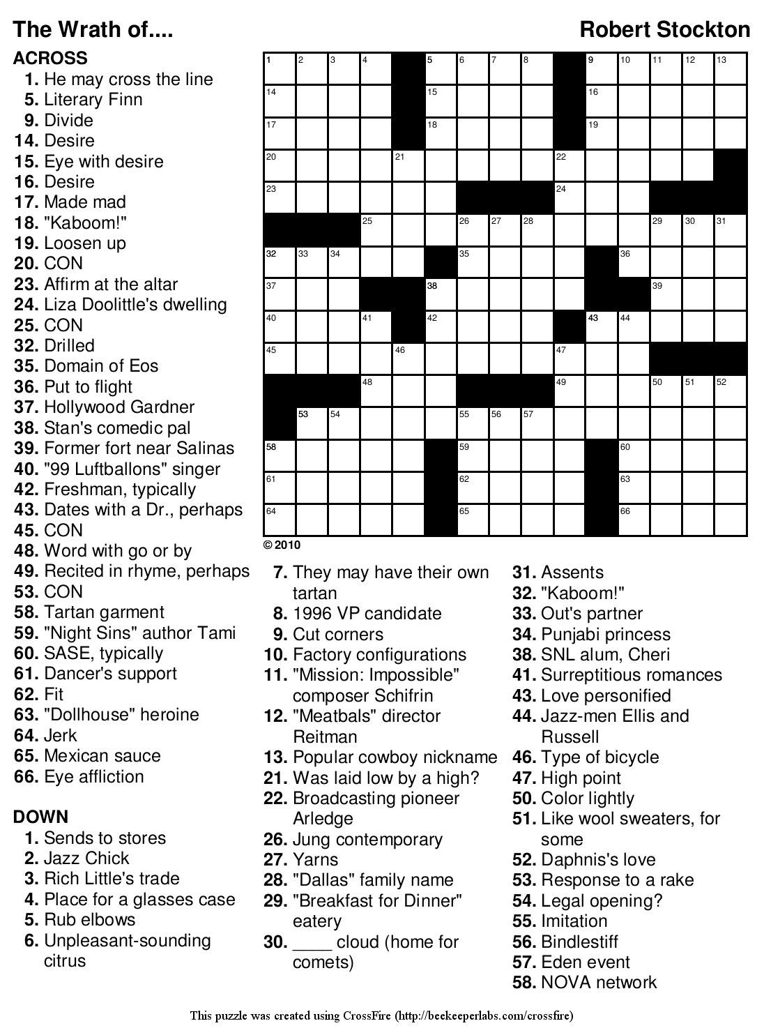 Online Easy Crossword Puzzles For Beginners
