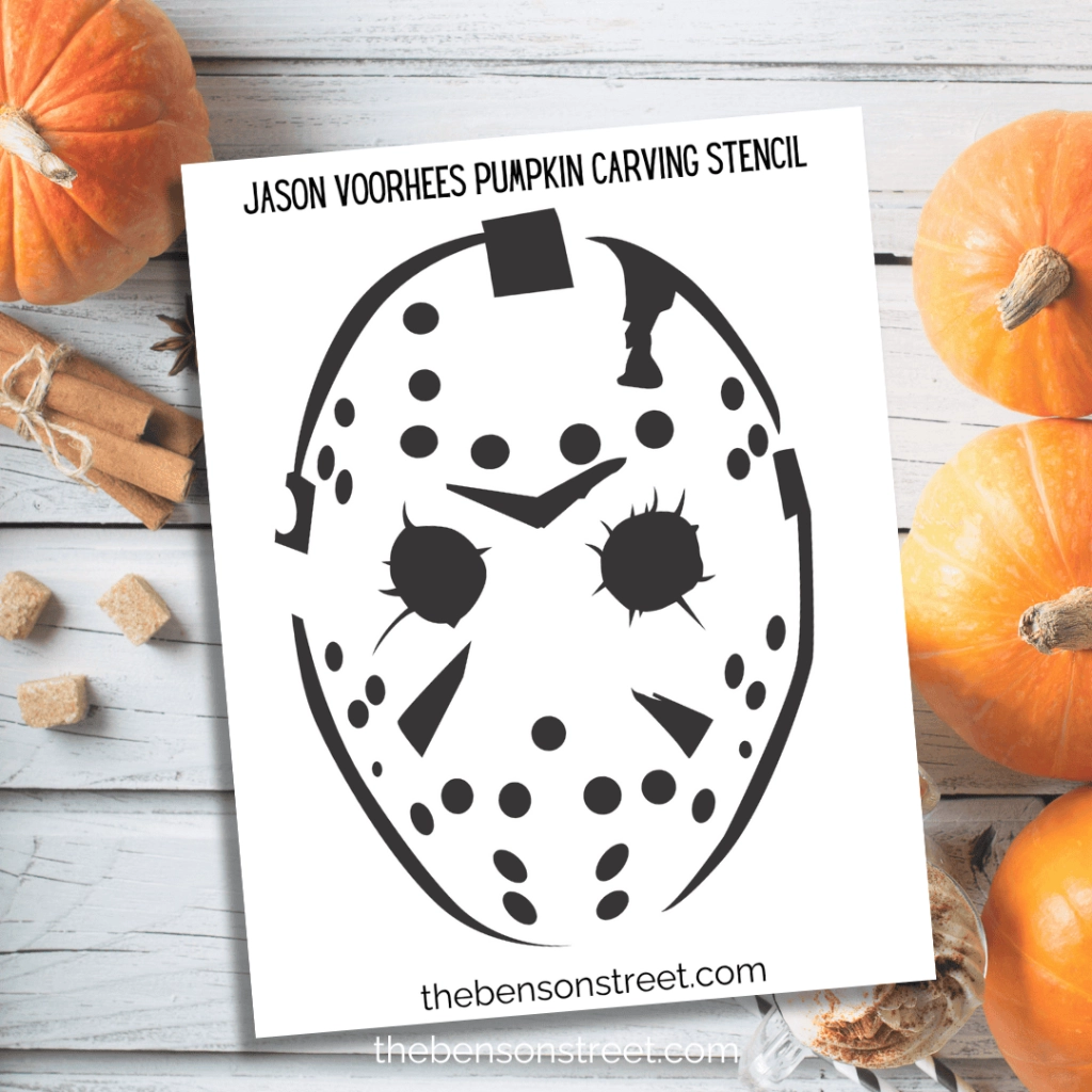 FREE Printable Jason Voorhees Pumpkin Stencil Mask Pattern The 