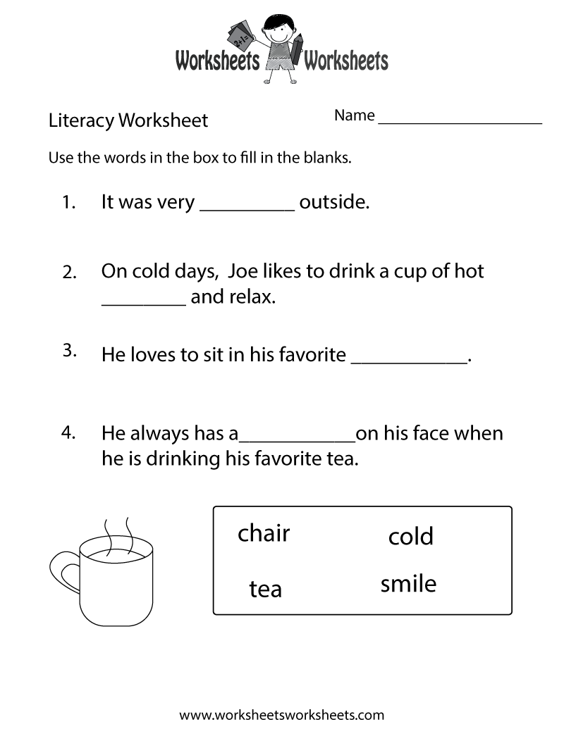 Free Printable Kindergarten Worksheets Ela