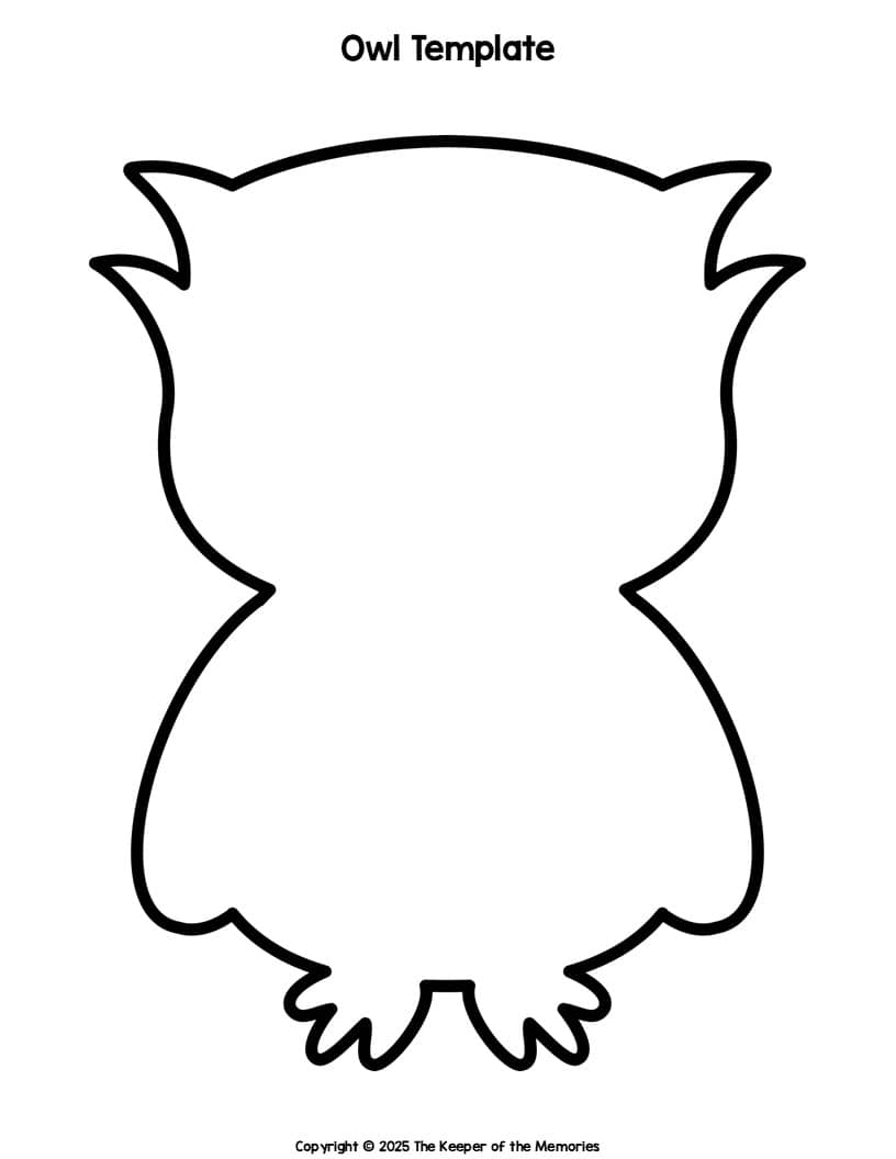 Printable Template Of An Owl