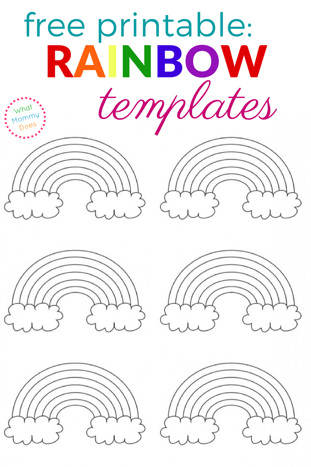 Free Printable Large Rainbow Template