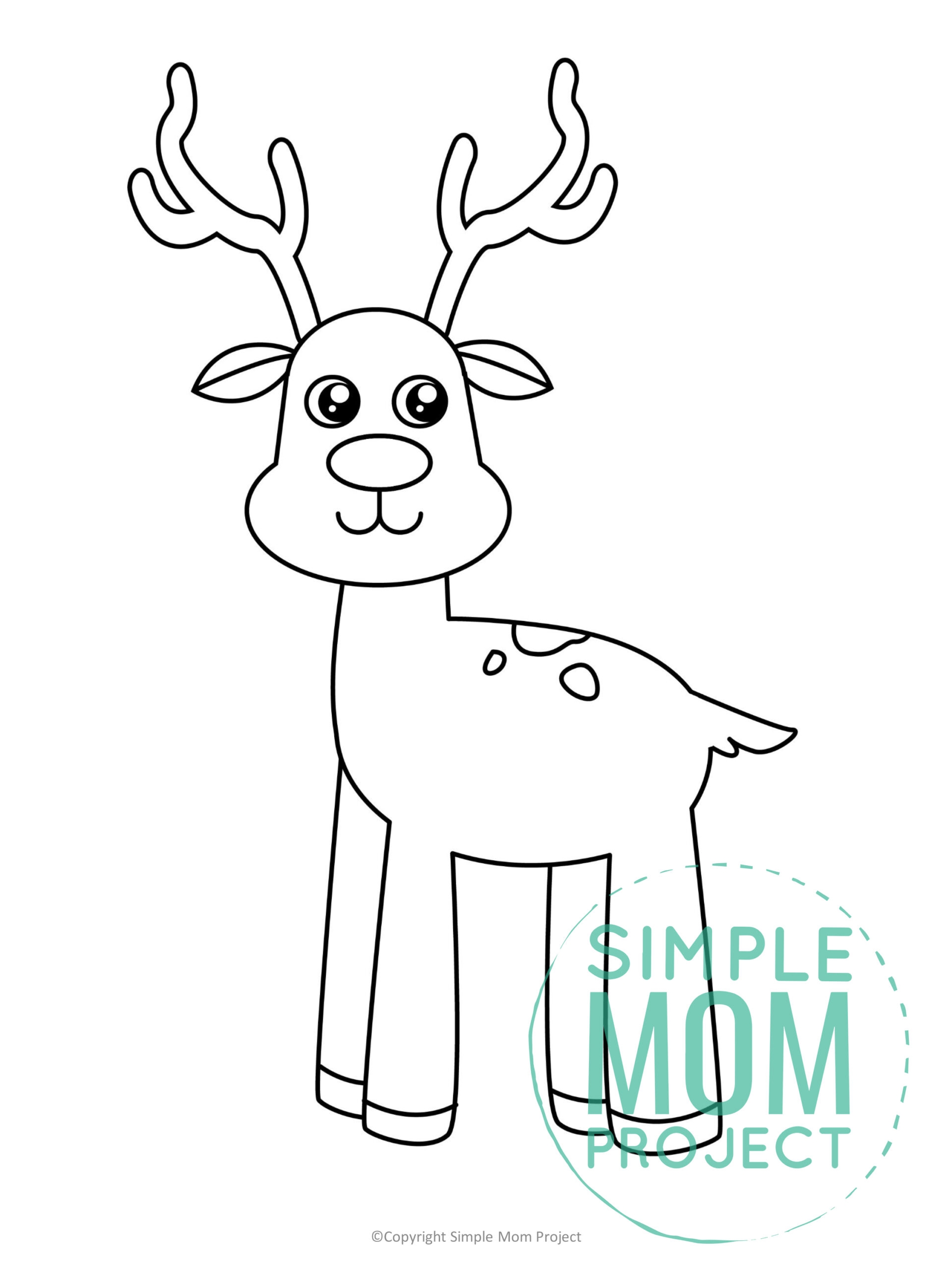 Free Printable Reindeer Template For Kids Cut Out amp Color Craft 