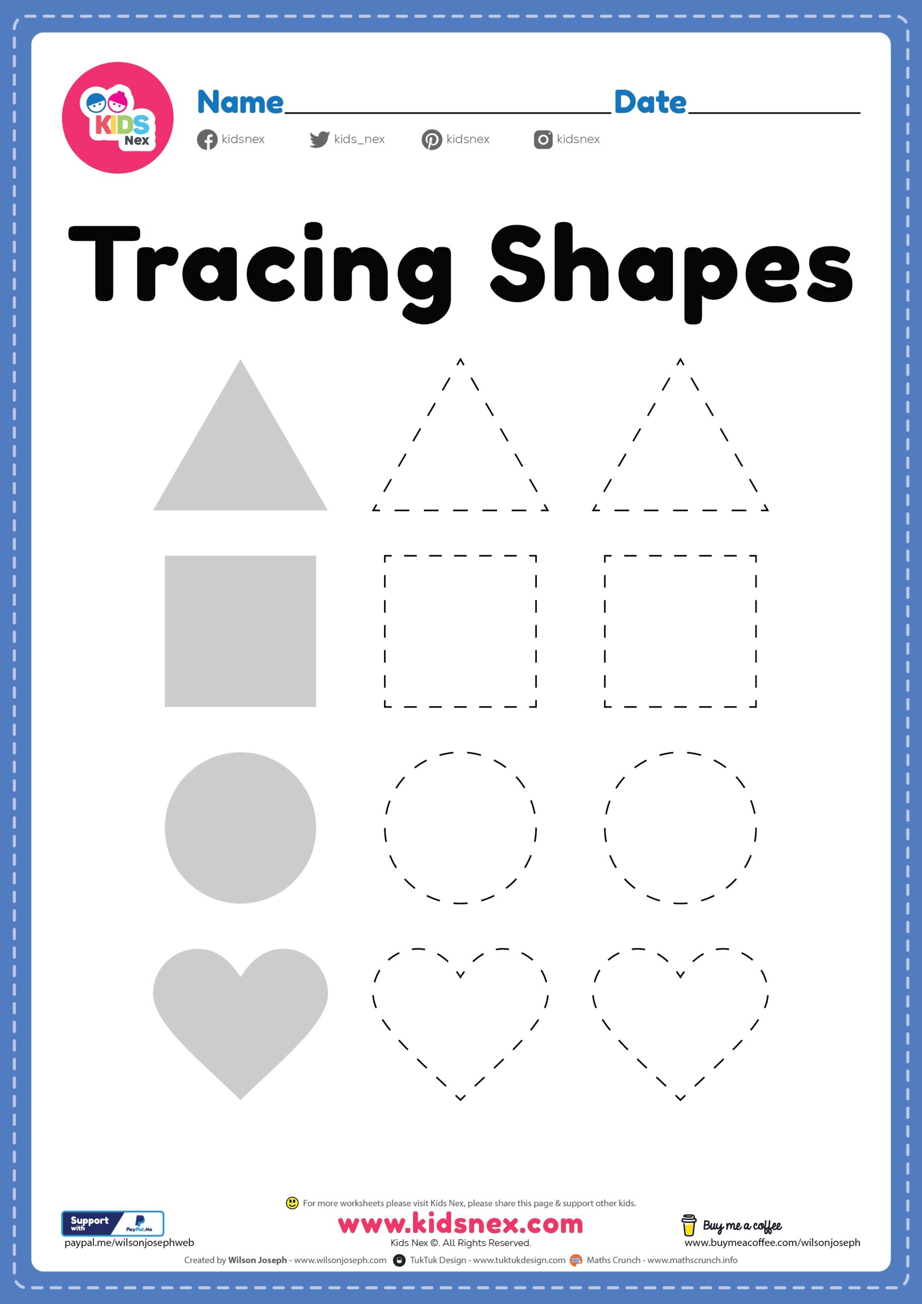 Free Printable Shapes Worksheet For Kindergarten amp Preschool
