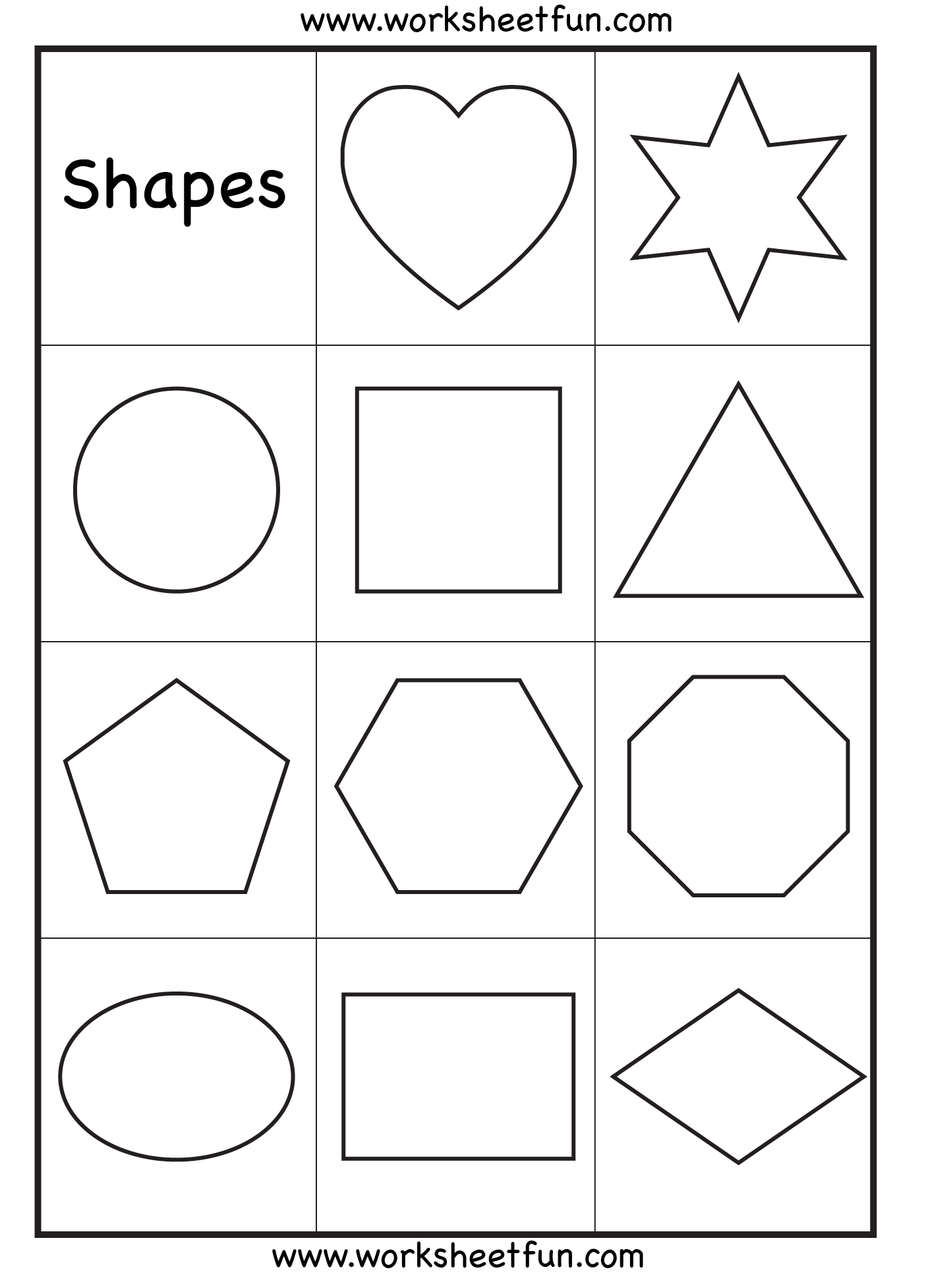 FREE Printable Tracing Shapes Worksheets For Kindergarten 