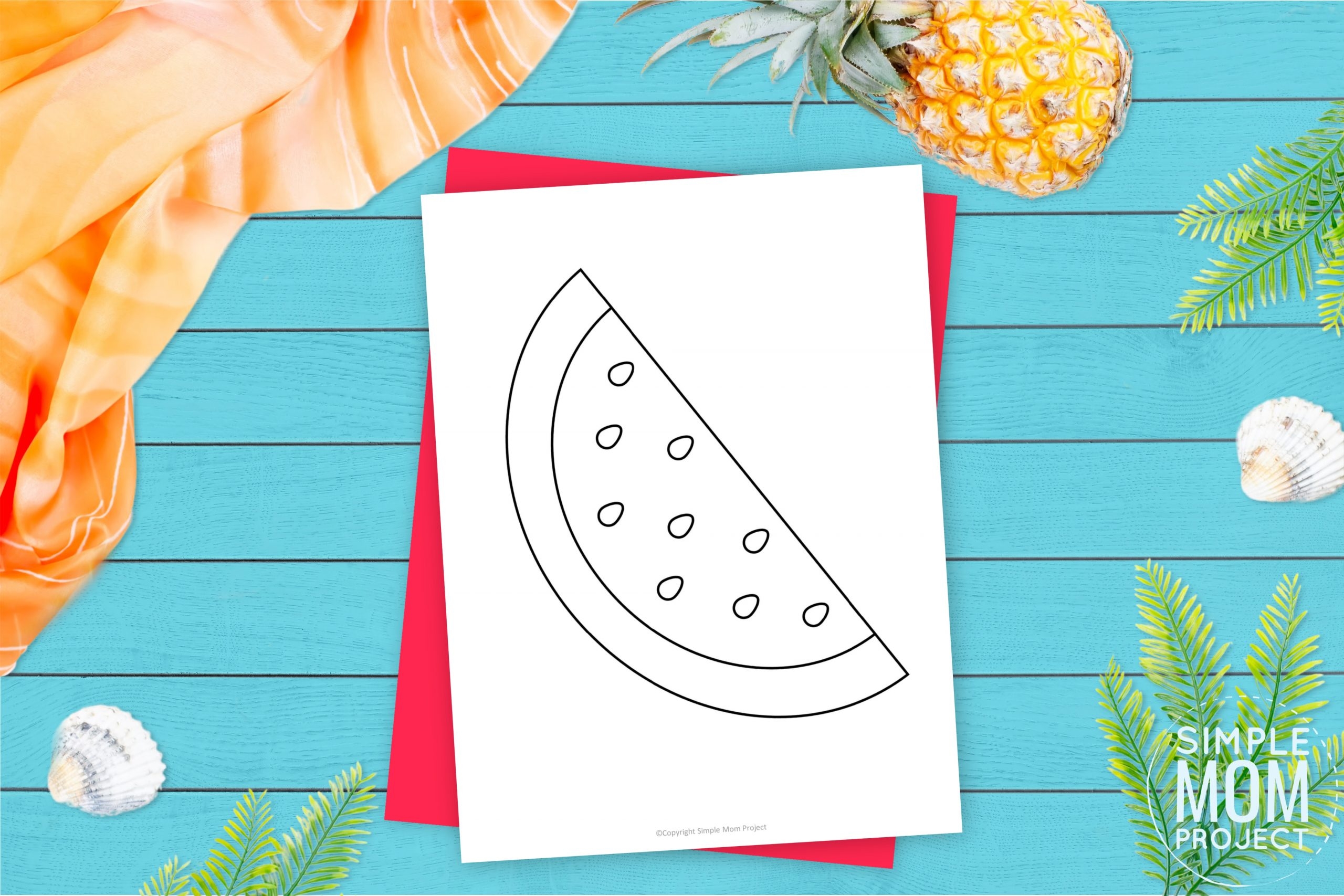 Free Printable Watermelon Template Simple Mom Project