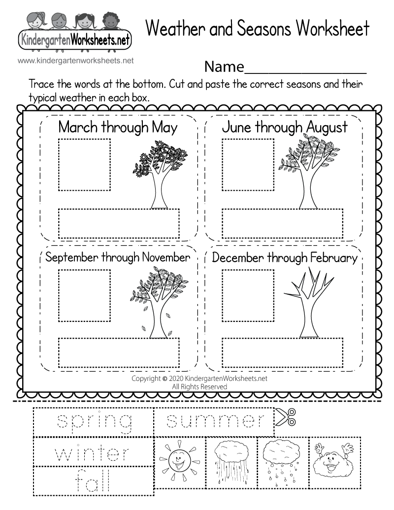 Printable Weather Worksheets For Kids