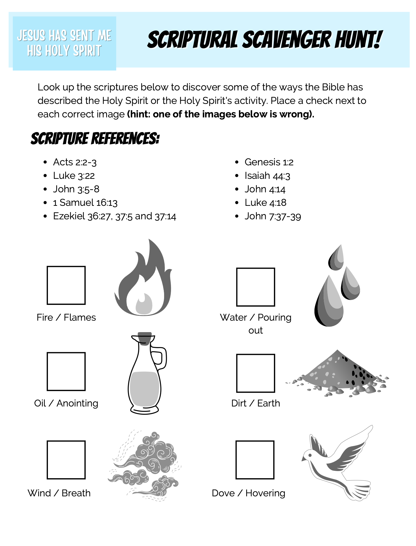 Printable Lessons On The Holy Spirit