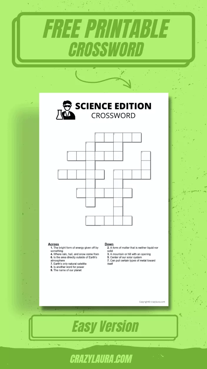 Physical Science Crossword Puzzles Printable