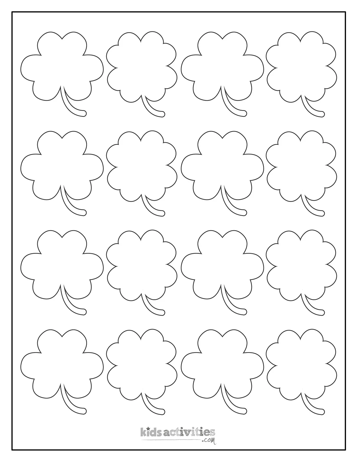 Free Printable Small Shamrock Template