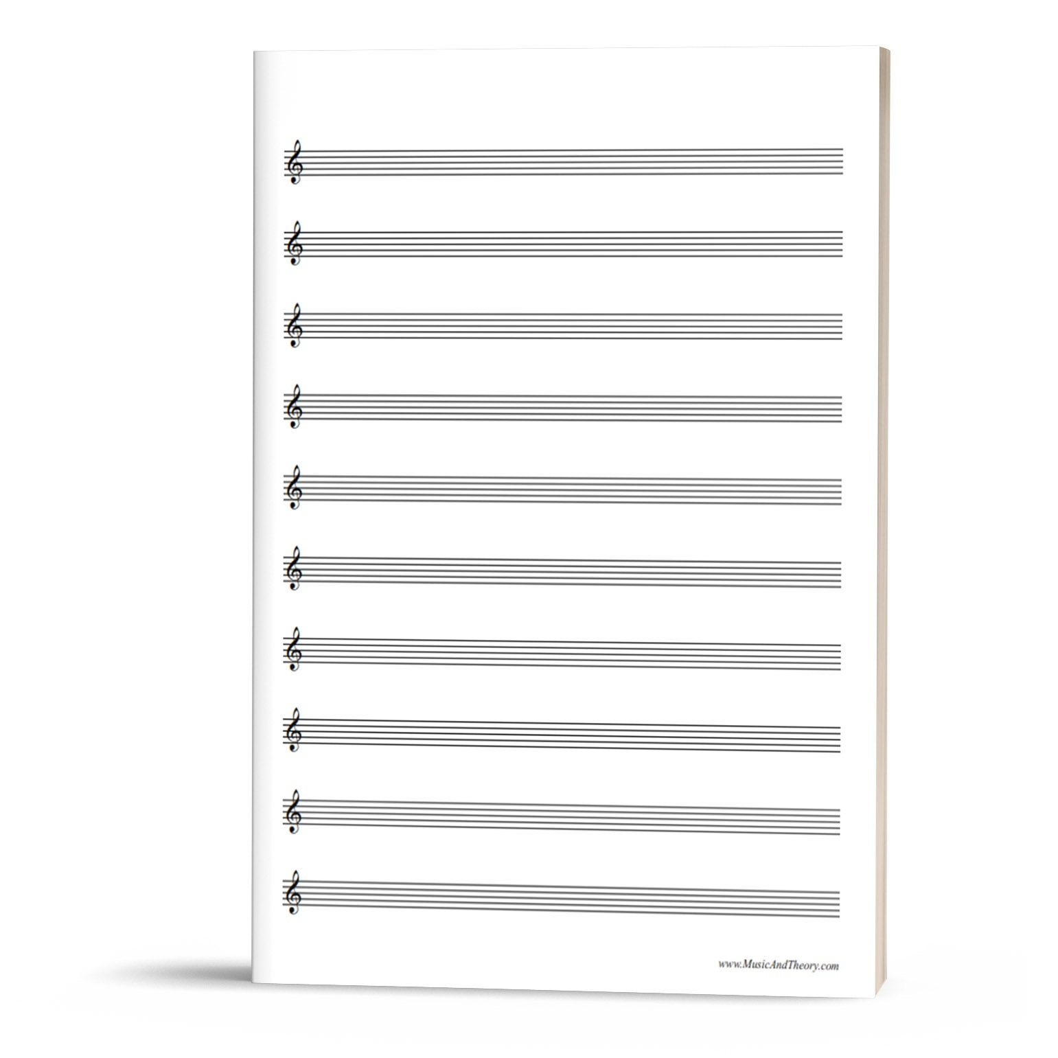FREE Treble Clef Manuscript Paper Treble Staff Paper 