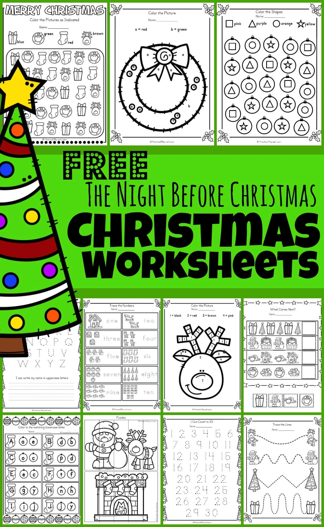  FREE Twas The Night Before Christmas Worksheets amp Activities