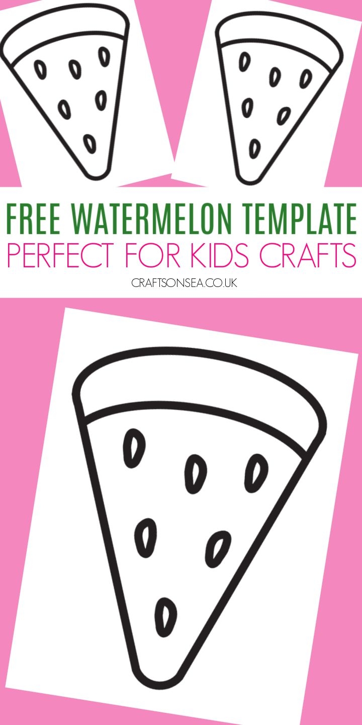 Free Watermelon Template Printable PDF Crafts On Sea