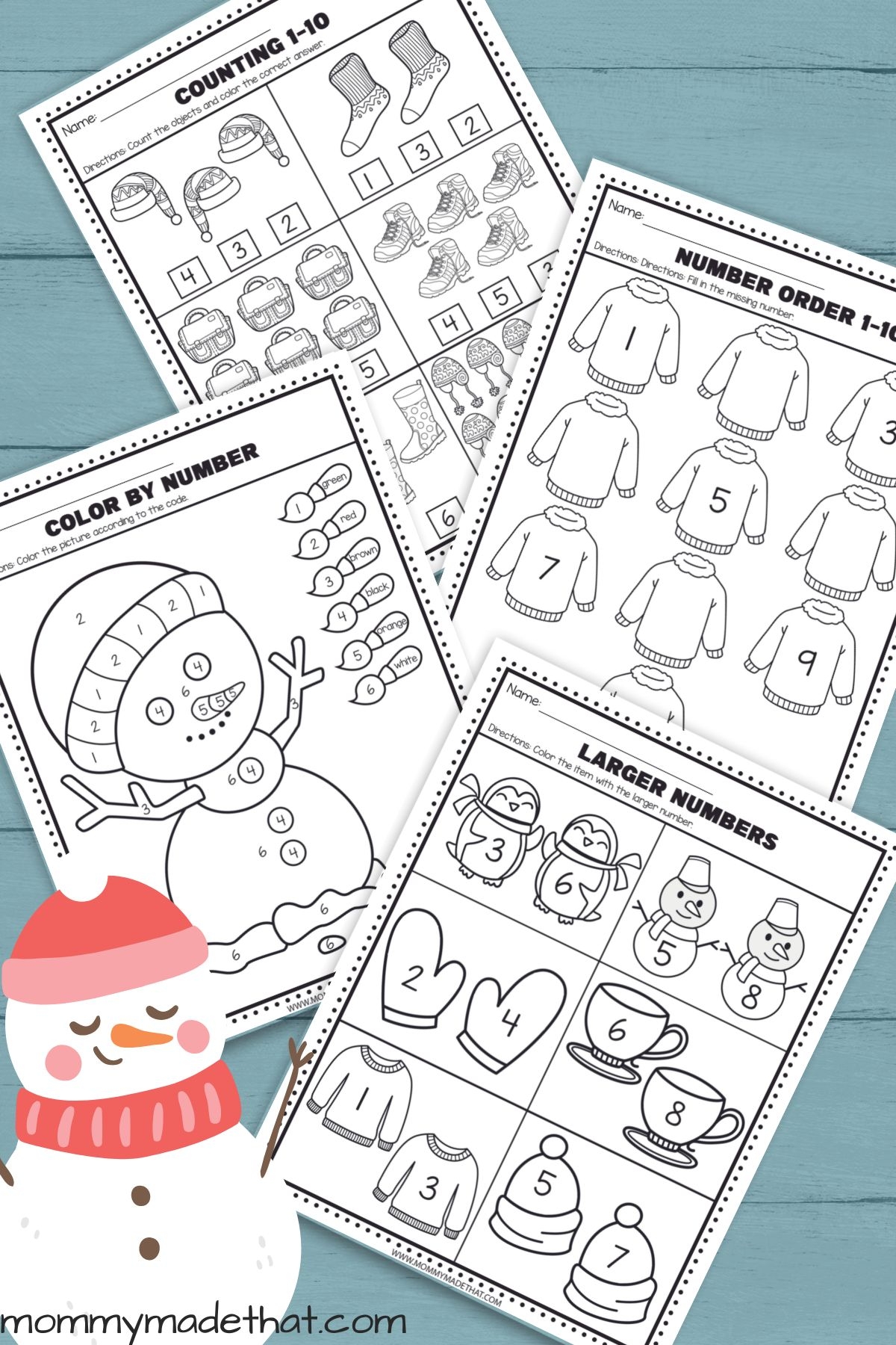 Winter Activities Printable Worksheets